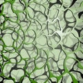 Abstract cellular, grid green pattern spatial structure with shadows Royalty Free Stock Photo